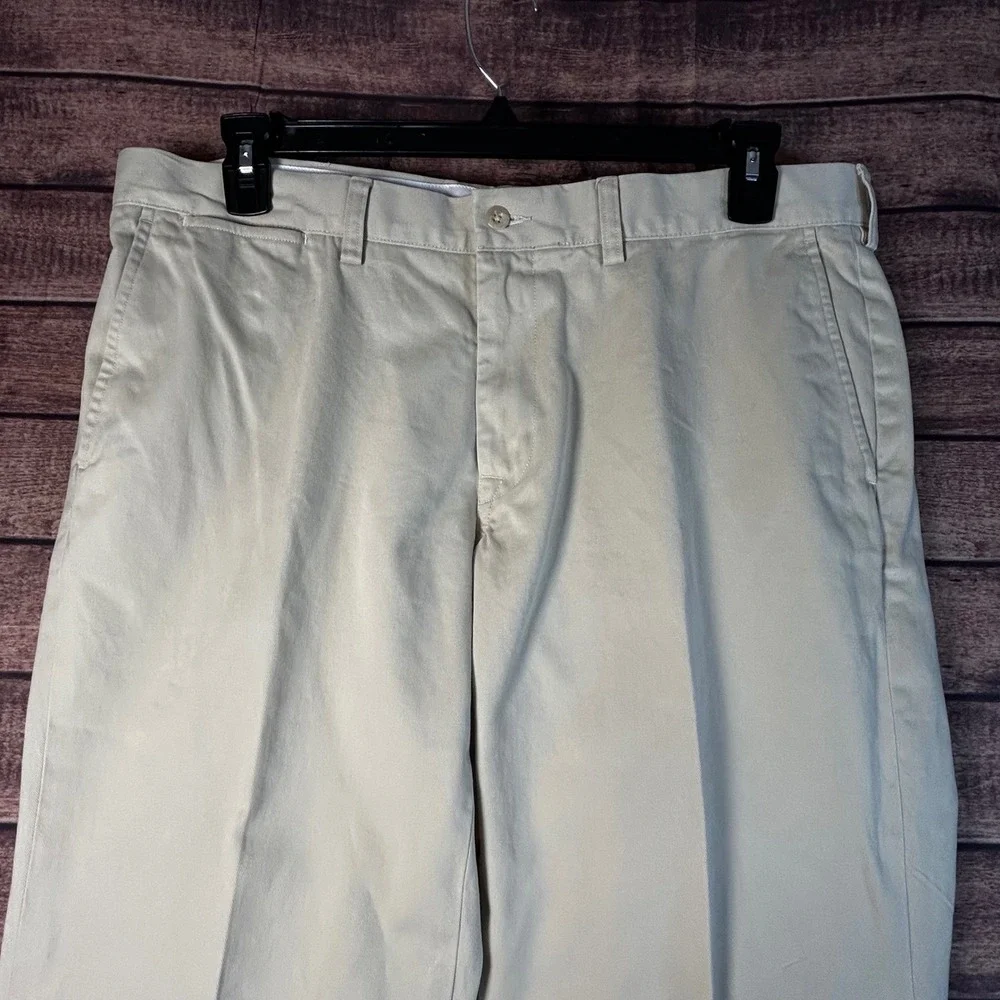 Polo Ralph Lauren Slim Fit Chino Pants Mens 38x30 Tan Khaki Cotton Flat Front